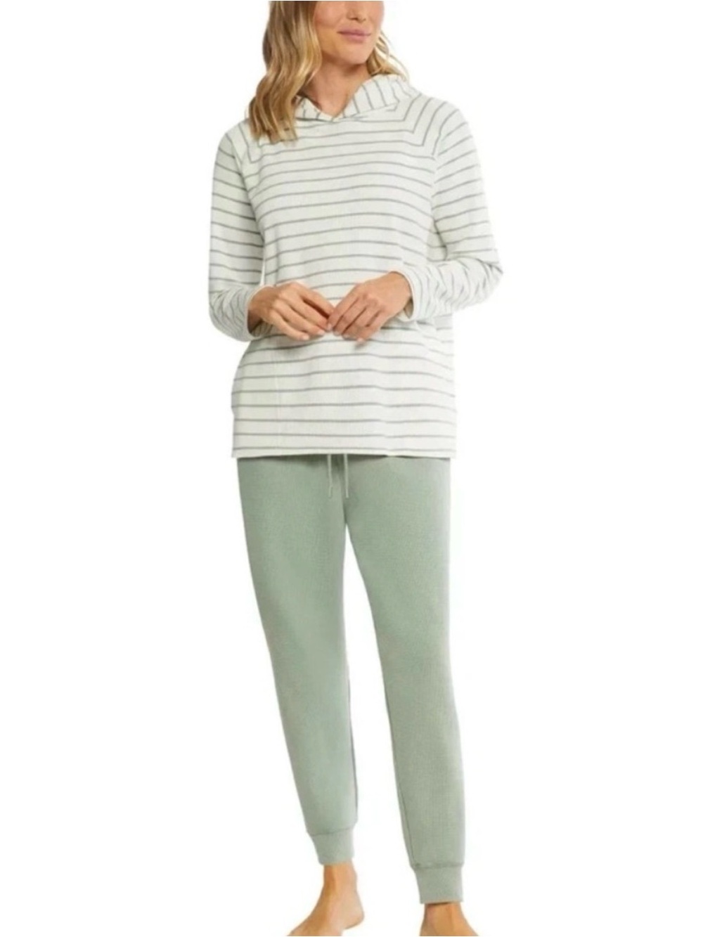 Max & Mia White and Green Stripped Jacket